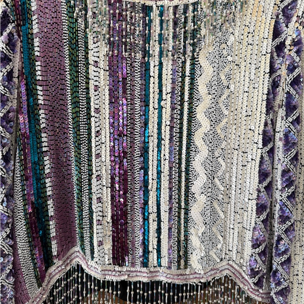 Elegant Multicolor Sequin Top - image 4
